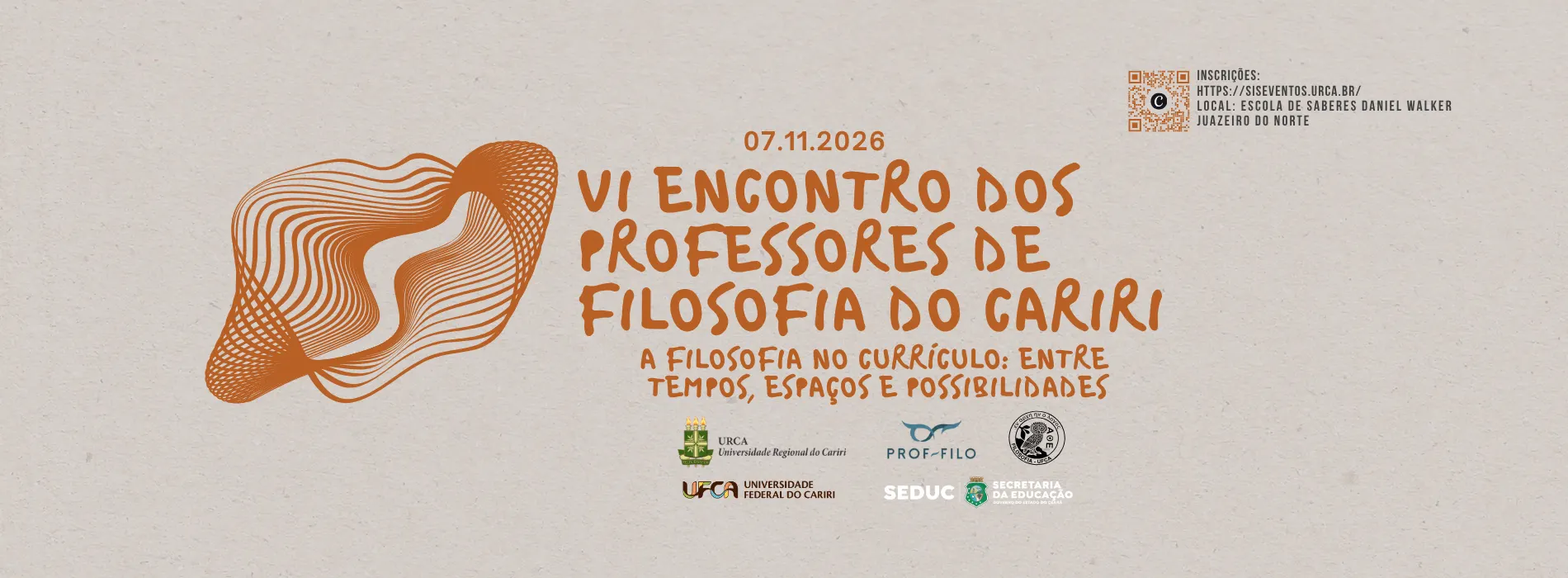 VI Encontro de Professores de Filosofia do Cariri - A Filosofia no currículo: entre tempos, espaços e possibilidades