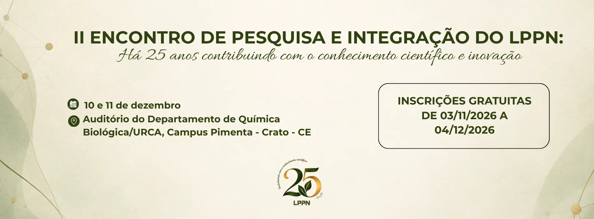 II Encontro de Pesquisa e Integração do LPPN